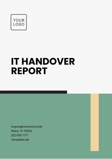 Free IT Handover Report Template to Edit Online