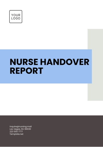 Free Nurse Handover Report Template to Edit Online