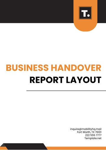 Free Business Handover Report Layout Template to Edit Online