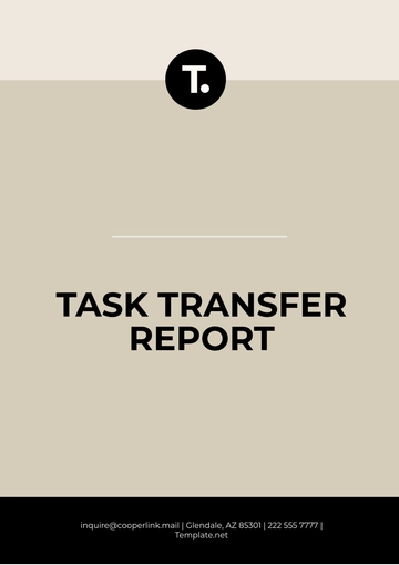 Free Task Transfer Report Design Template to Edit Online