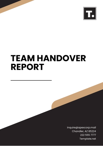 Free Team Handover Report Template to Edit Online