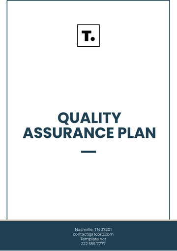 Free Quality Assurance Plan Template to Edit Online
