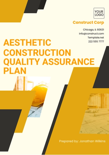 Free Aesthetic Construction Quality Assurance Plan Template to Edit Online