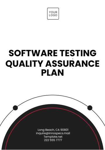 Free Software Testing Quality Assurance Plan Template to Edit Online
