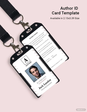 Author ID Card Template