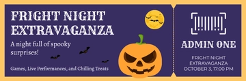 Free Halloween Admit One Ticket Template to Edit Online