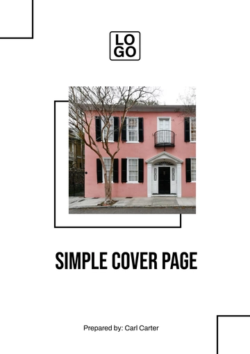 Simple Cover Page Template - Edit Online & Download