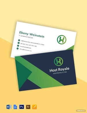 Web Hosting Business Card Template