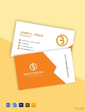 Web Development Business Card Template