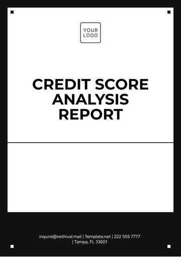 Free Credit Score Analysis Report Template to Edit Online