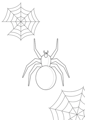 Free Halloween Spider Drawing Template to Edit Online