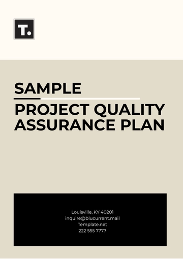 Free Sample Project Quality Assurance Plan Template to Edit Online
