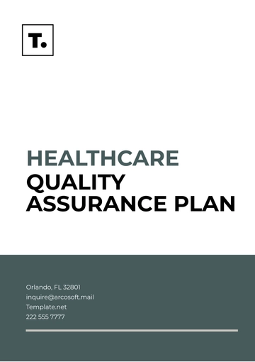Free Healthcare Quality Assurance Plan Template to Edit Online