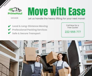 Free Moving Company Ad Banner Template to Edit Online