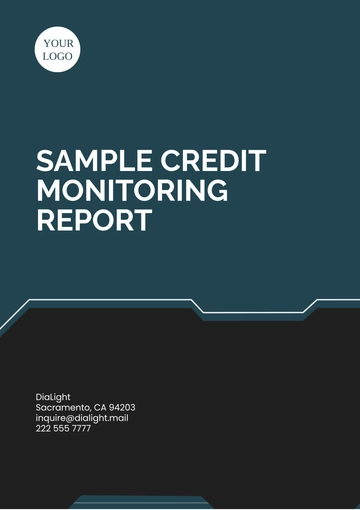 Free Sample Credit Monitoring Report Template to Edit Online