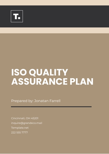 Free ISO Quality Assurance Plan Template to Edit Online