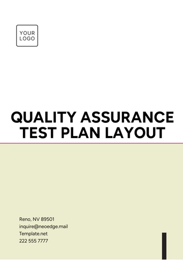 Free Quality Assurance Test Plan Layout Template to Edit Online