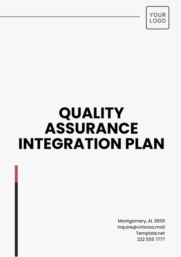 Free Quality Assurance Integration Plan Template to Edit Online