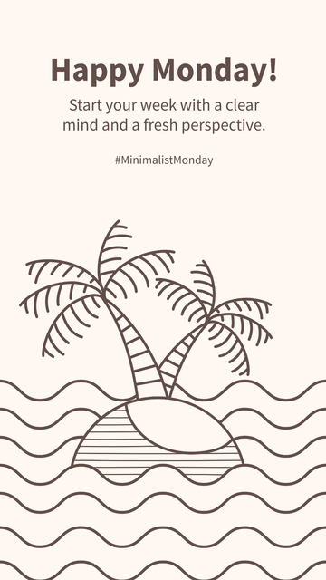 Free Minimalist Monday Instagram Story to Edit Online