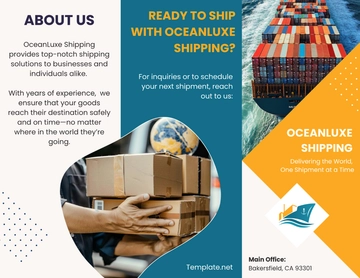 Free Shipping Company Brochure Template to Edit Online
