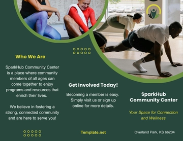 Free Community Center Benefits Brochure Template to Edit Online