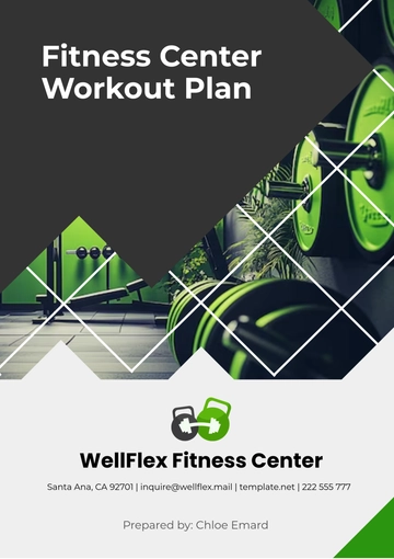 Free Fitness Center Workout Plan Template to Edit Online