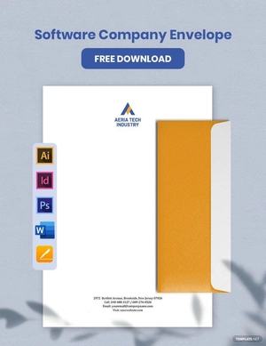 Software Company Envelope Template