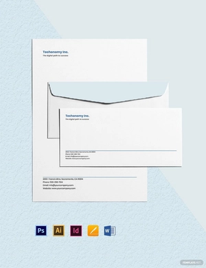 IT Company Envelope Template