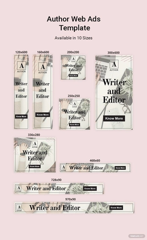 Author Web Ads Template