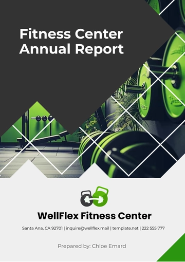 Free Fitness Center Annual Report Template to Edit Online