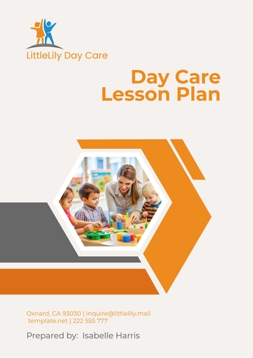Free Day Care Lesson Plan Template to Edit Online