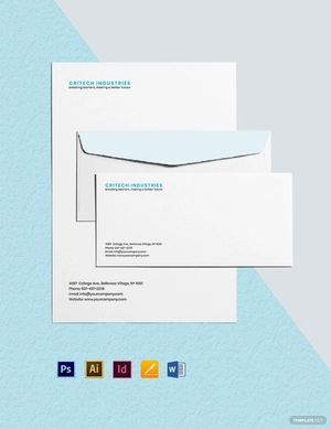 Tech Company Envelope Template
