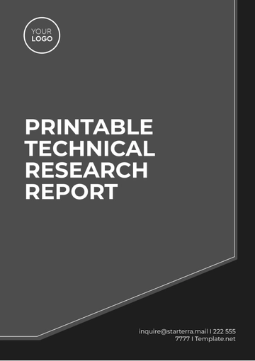 Free Printable Technical Research Report Template to Edit Online