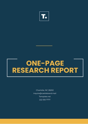 Free One-Page Research Report Template to Edit Online