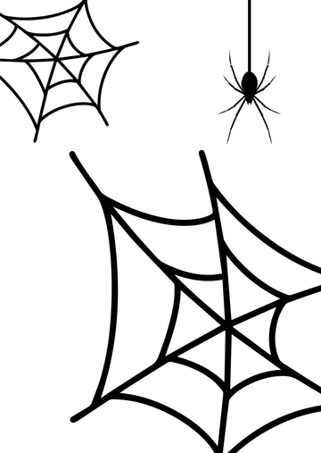 Free Halloween Spiderweb Drawing Template to Edit Online