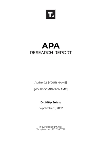 Free Blank APA Research Report Template to Edit Online