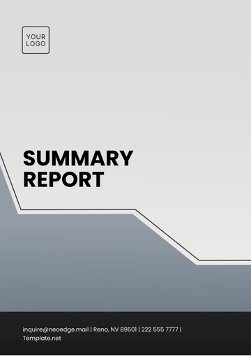 Free Summary Report Template to Edit Online