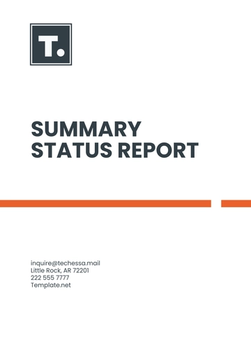 Free Summary Status Report Template to Edit Online