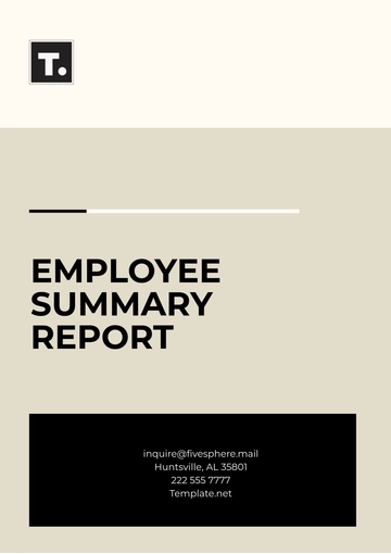 Free Employee Summary Report Template to Edit Online