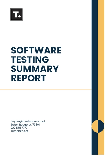 Free Software Testing Summary Report Template to Edit Online