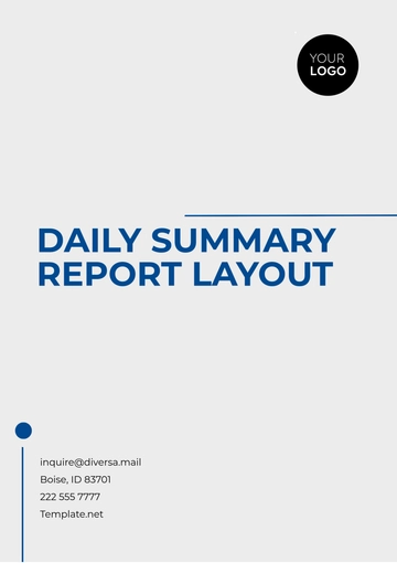 Free Daily Summary Report Layout Template to Edit Online