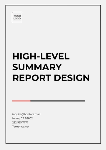 Free High-Level Summary Report Design Template to Edit Online