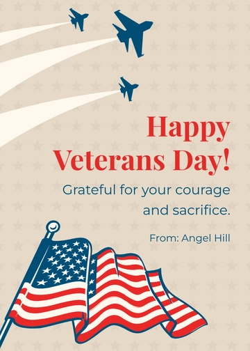 Free Happy Veterans Day Template to Edit Online