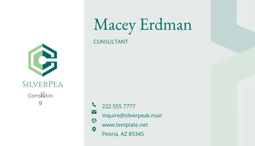 Free Consulting Firm Business Card Template to Edit Online