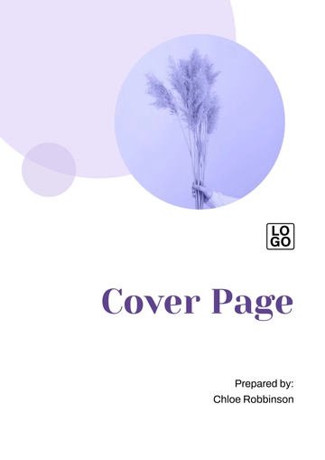 Purple Cover Page Template - Edit Online & Download