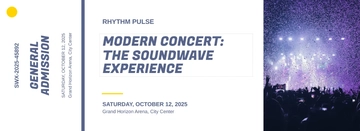 Free Modern Halloween Concert Ticket Template to Edit Online