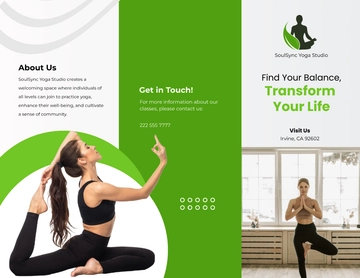 Free Yoga Studio Brochure Template to Edit Online
