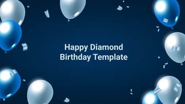 Free Diamond Birthday Background Template to Edit Online