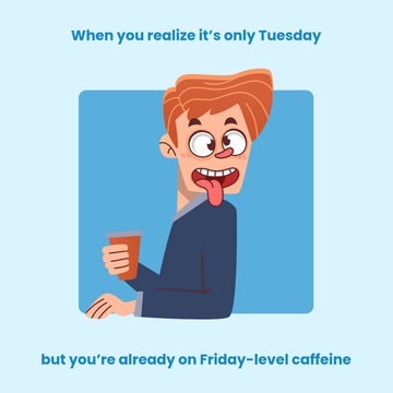 Free Funny Tuesday Meme Template to Edit Online