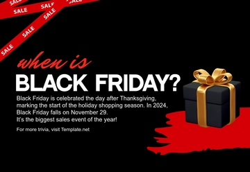 Free When is Black Friday? Template to Edit Online